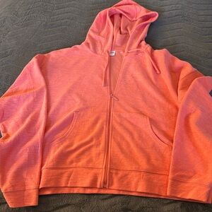 Old Navy coral cropped oversized jacket large